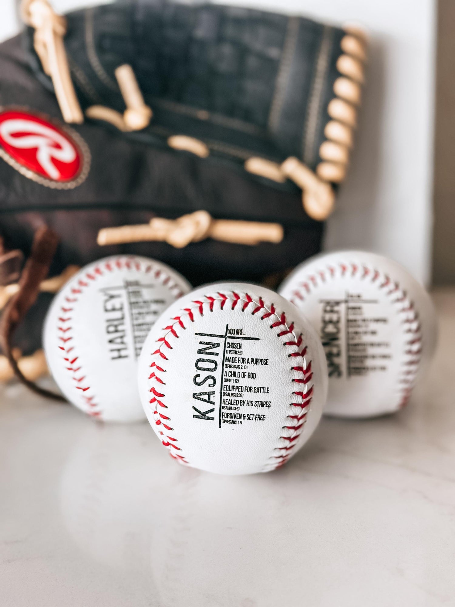 Senior Baseball Gift Idea Spiritual Gift Christian Baptism Gift Idea for Him and Her Great Gift idea for Dad, Grandpa, Teen, Brother, and Friend, Personalized Baseball with Scripture Verses from the Bible