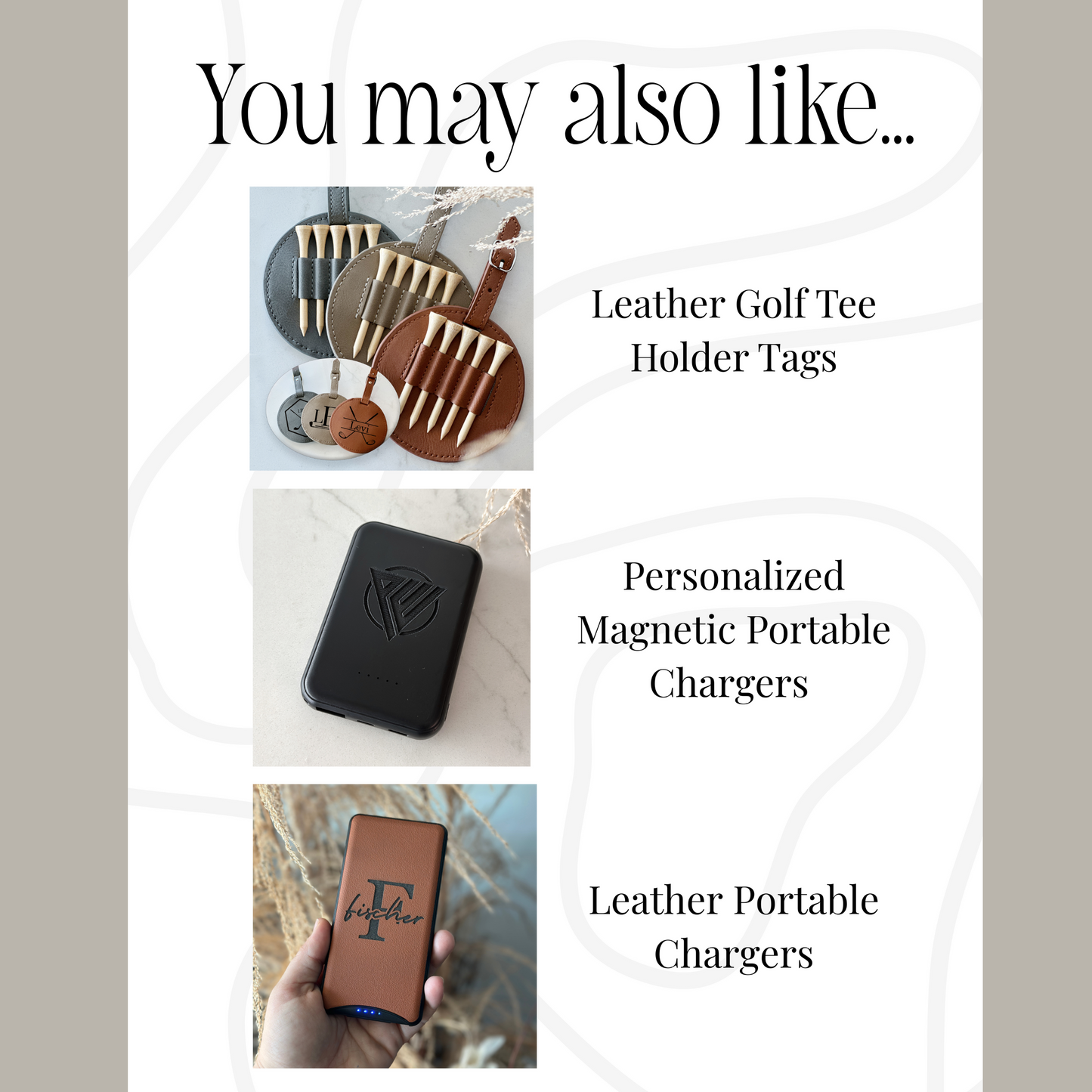 Black magnetic portable charger fits easily in the palm of the hand, emphasizing its slim, travel-ready design. Fast-charging power bank is perfect for teachers, seniors, college students, business professionals, or as a personalized wedding party gift.