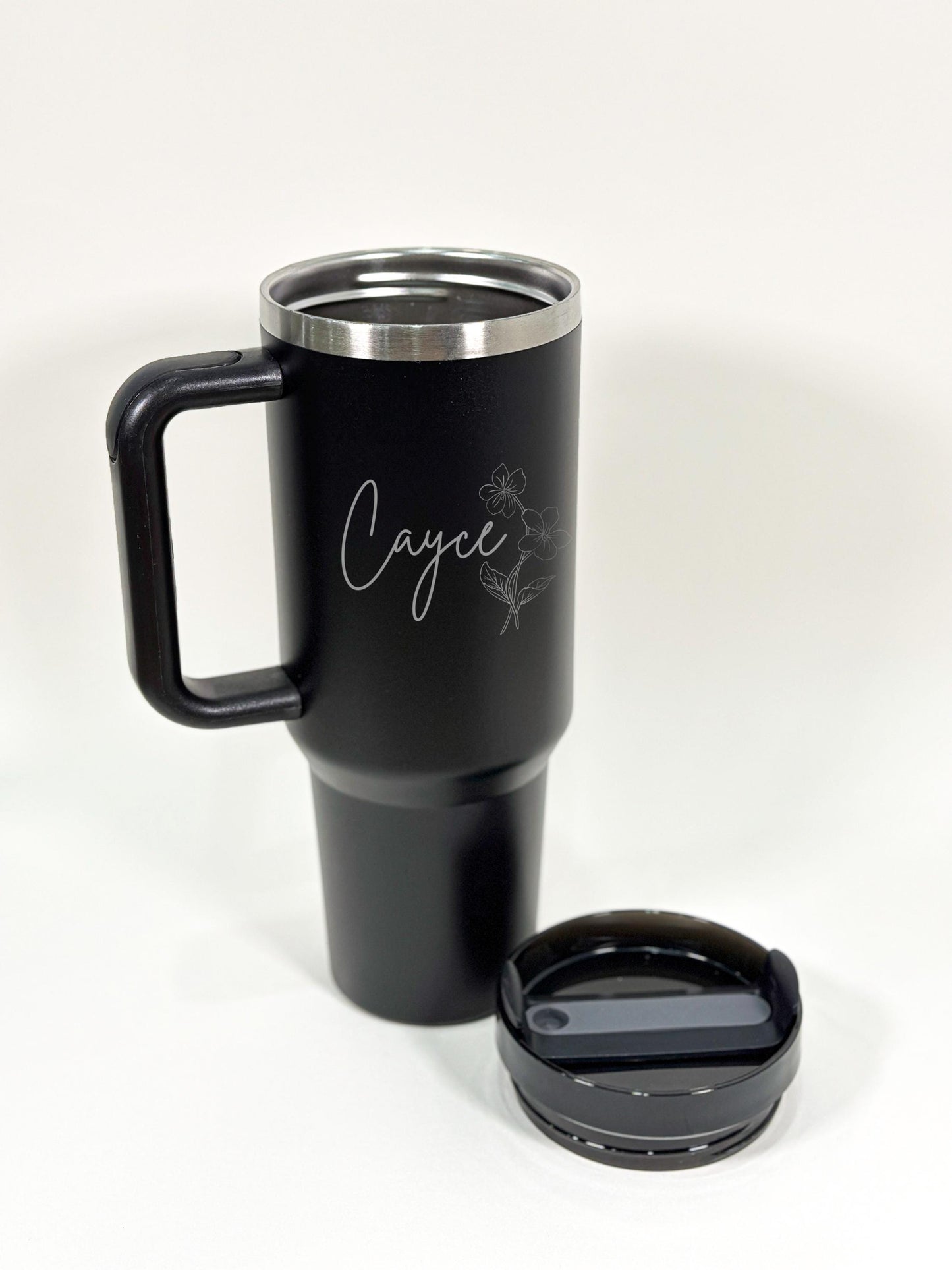 Personalized 40 oz Stainless Steel Tumbler with Handle Insulated Cup with Name Christmas Gift Ideas for Her Stanley Dupe Cup Laser Engraved