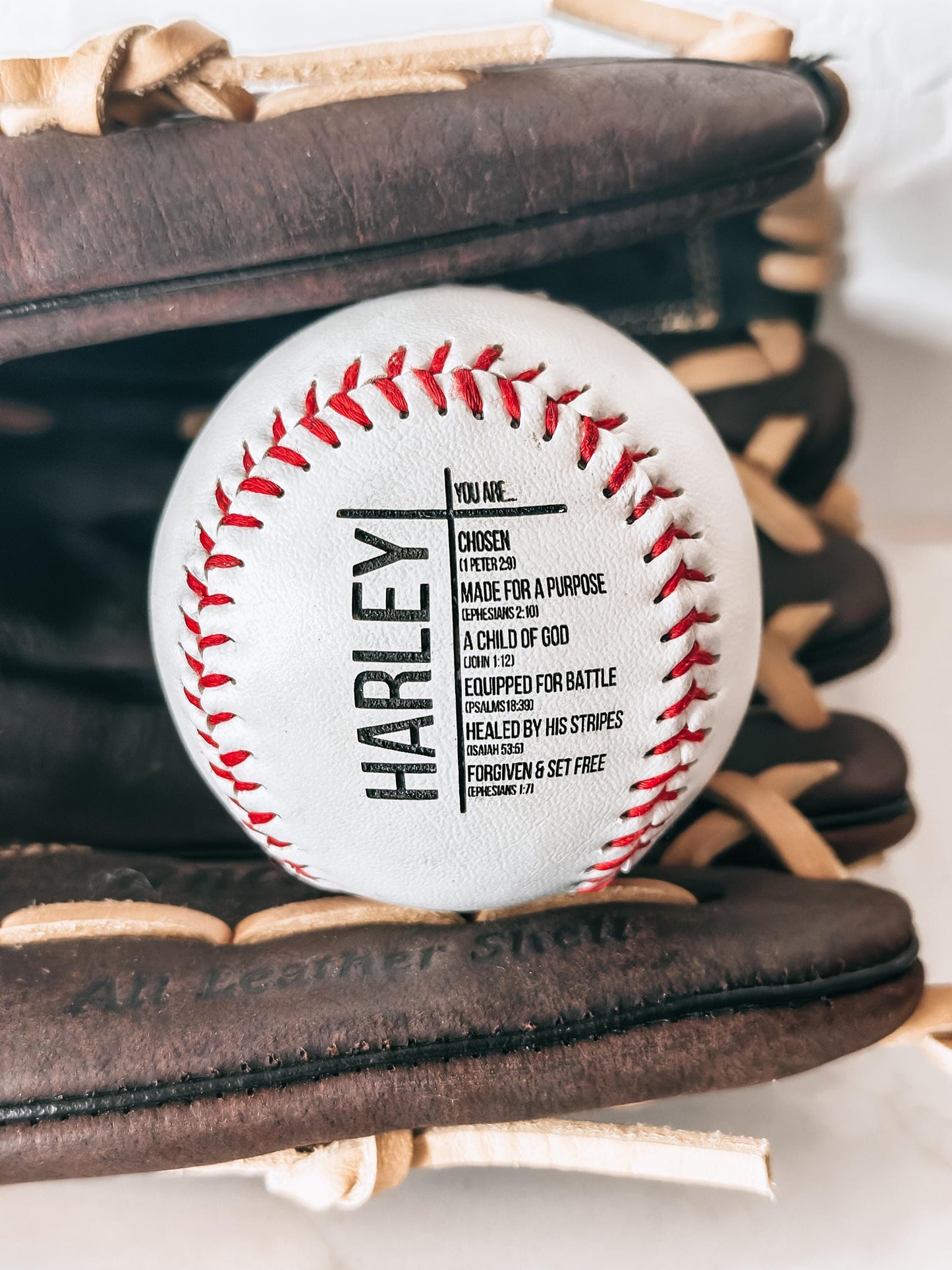 Personalized Scripture Baseball Christian Gift for Senior Graduate Custom Name Bible Verse Keepsake Faith Baseball Gift for Him