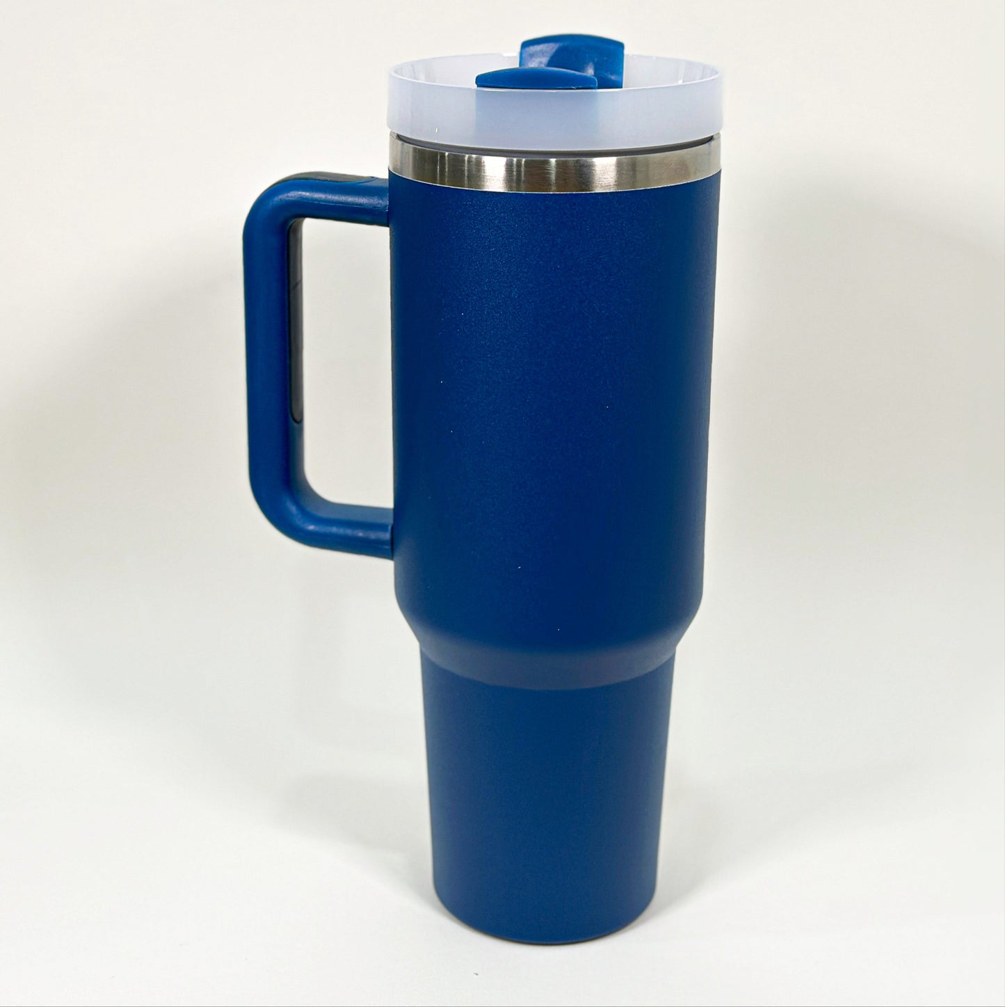 40 oz custom engraved stainless steel tumbler in Fog, Rust, Teal, Eucalyptus, Dune, Denim, Navy, Hot Pink, and Black – perfect bridesmaid or wedding gift.